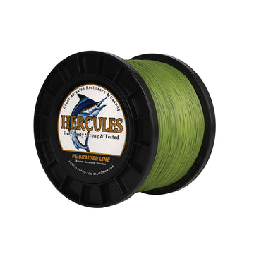HERCULES 2000M 2187Yds Army Green 10lb-250lb PE Braid Fishing Line 12 Strands HERCULES